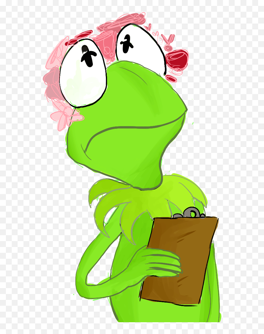 I Can Draw Kermit The Frog In Flower Crowns All - Cartoon Draw Kermit The Frog Png,Kermit Png