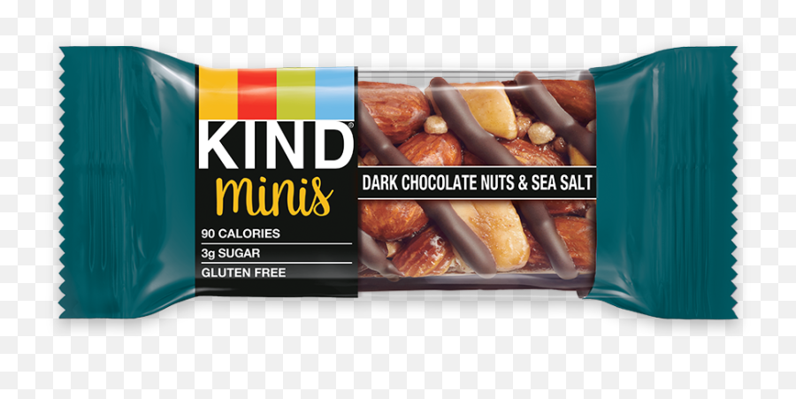 Dark Chocolate Nuts U0026 Sea Salt Minis Bars Kind Snacks - Mini Kind Bar Sea Salt Dark Chocolate Png,Sea Salt Icon