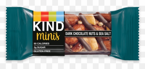 Dark Chocolate Nuts U0026 Sea Salt Minis Bars Kind Snacks - Kind Bar png