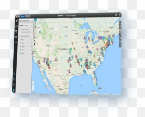 Create A Map From Excel Data Maptive - Language Png,Google Map Marker Icon List