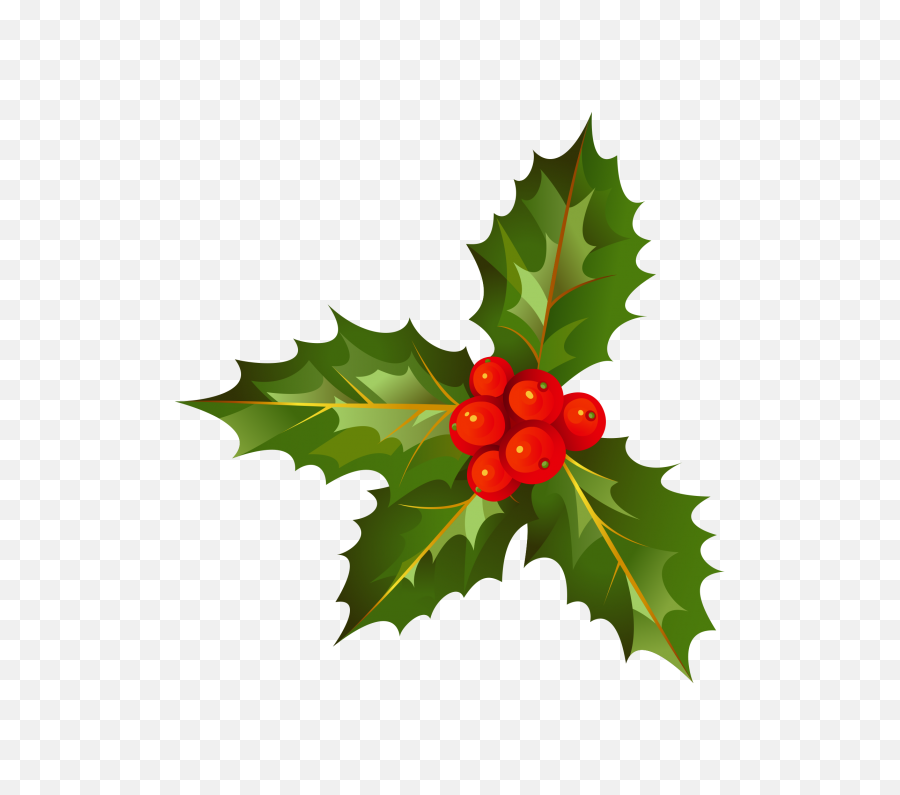 Christmas Decoration With Holly Leave - Christmas Decorations Cartoon Png,Christmas Holly Png