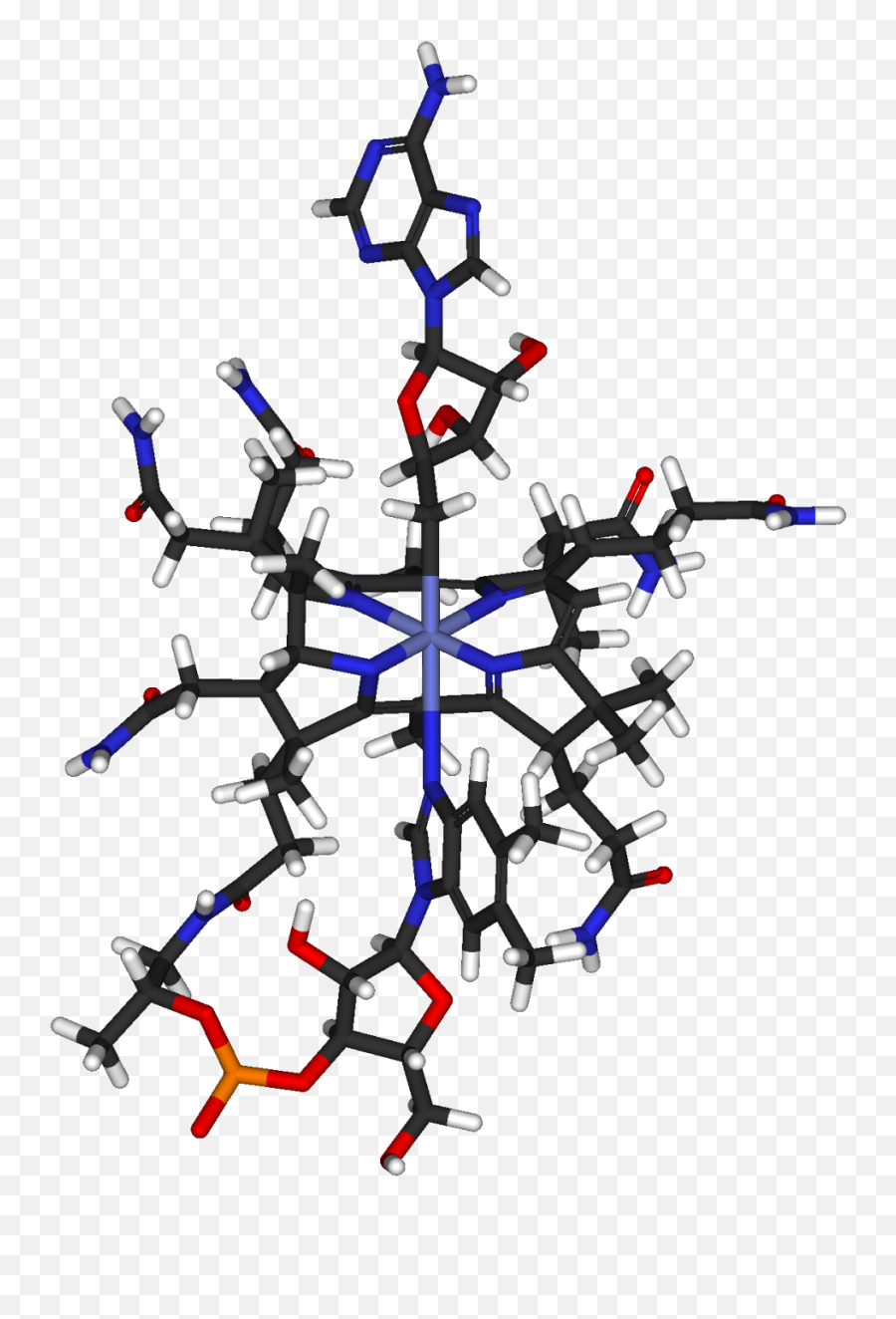Cobamamide 3d Sticks - Vitamin B12 Structure 3d Png,Sticks Png