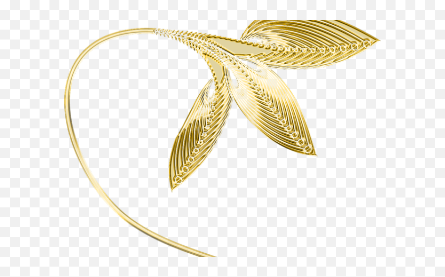 Decorative Line Gold Clipart Png - Golden Leaf Border Png Gold Golden Leaf Png,Leaf Border Png