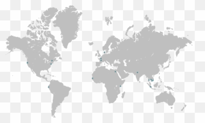 World Map Transparent Png Image - Grey