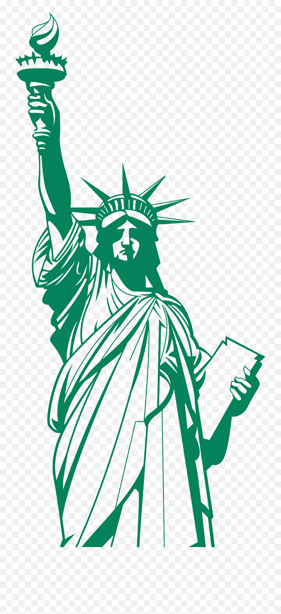Download Hd Statue Of Liberty Logo Png Graphic Black And - Drawing Statue Of Liberty,Statue Of Liberty Png