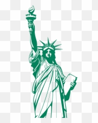 Download Hd Statue Of Liberty Logo Png Graphic Black And - Drawing
