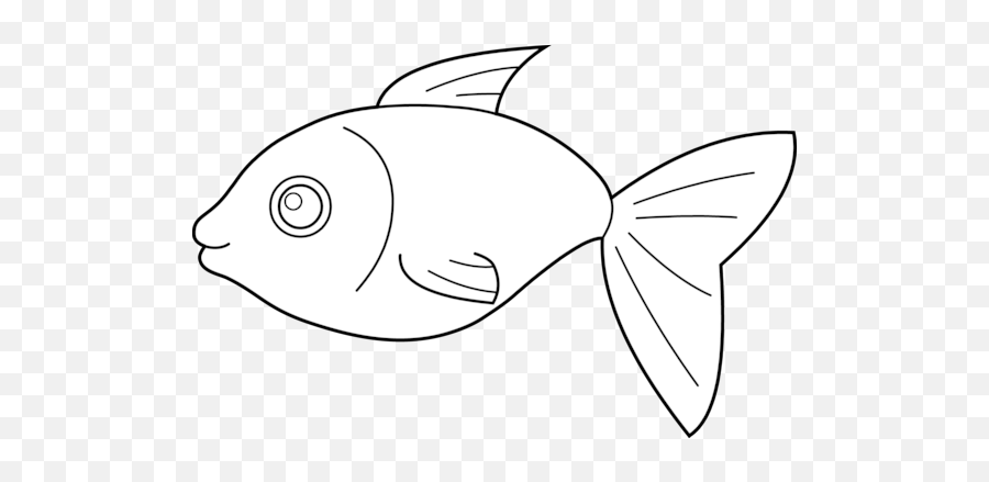 Free Fish Outline Png Download - Fish Clipart Black And White,Fish Outline Png