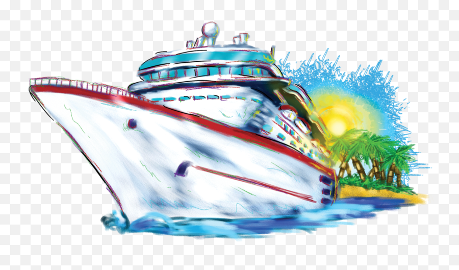 White Cruise Ship Png Clipart - Ship Design Tee Shirts,Cruise Ship Png