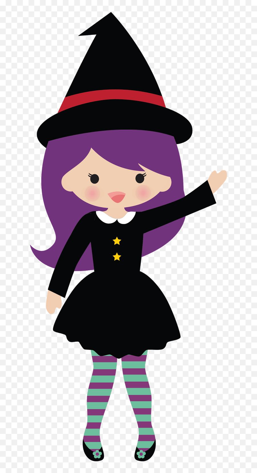 Hot Clipart Witch - Halloween Witches Cute Clipart Png,Witch Transparent