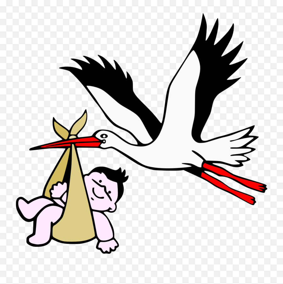 Stork With New - New Born Png,Stork Png