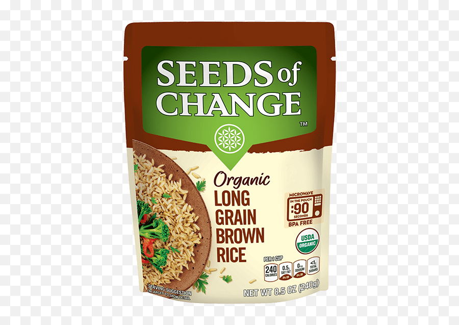 Seeds Of Change Organic Long Grain Brown Rice - Seeds Of Change Png,Rice Transparent