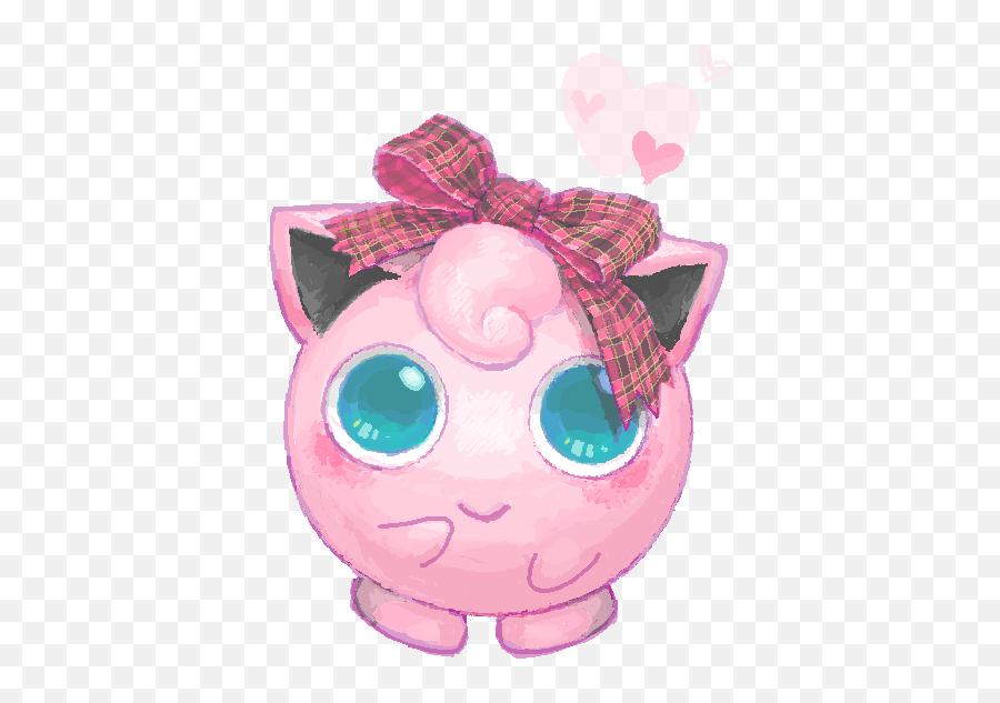 Pokemon Jigglypuff Kawaii Pink Pastel - Bow Jigglypuff Png,Jigglypuff Png