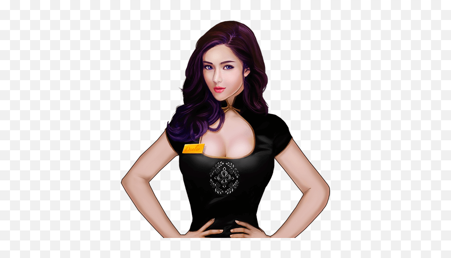 Poker Girl Png 7 Image - Poker Asia Girl Png,Asian Girl Png - free transparent  png images 