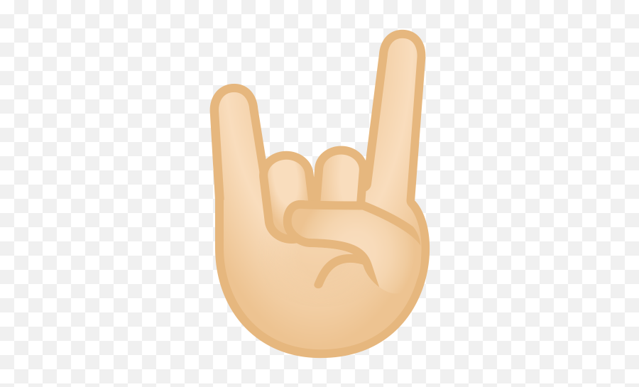 Sign Of The Horns Light Skin Tone Icon - Emoji Meaning Png,Horns Png