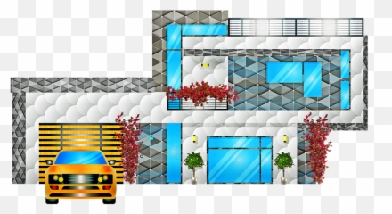 Modern House Garage Bougainvillea - Free Image On Pixabay House Png,Bougainvillea Png