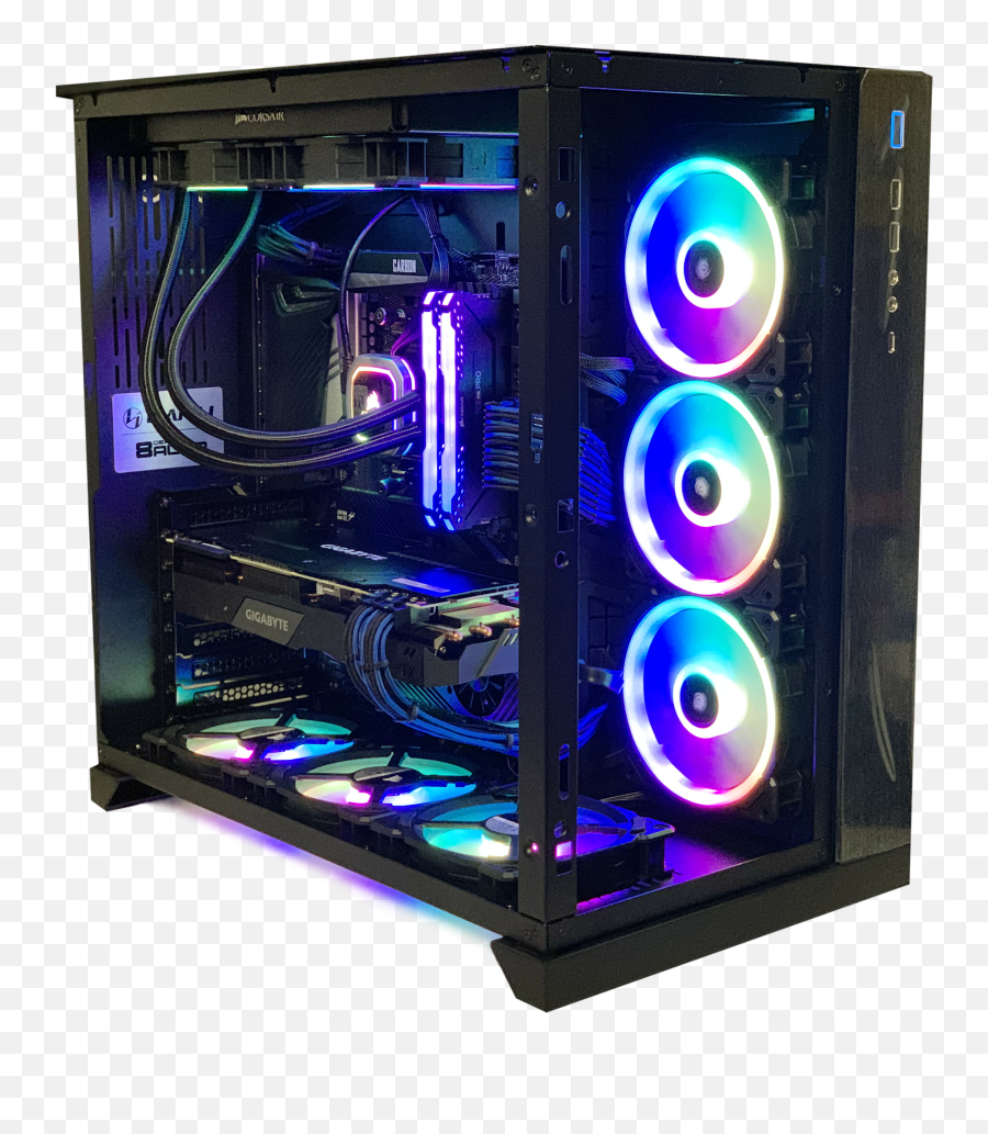 Rgb Custompc - Computer With Rgb Png,Gaming Pc Png