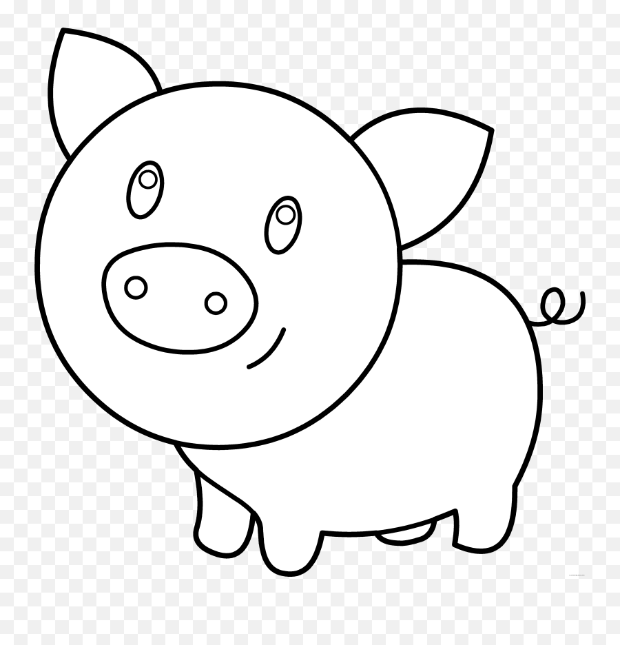 Pen Color Page Clipart Kid - Pig Coloring Pages Png,Pig Clipart Png