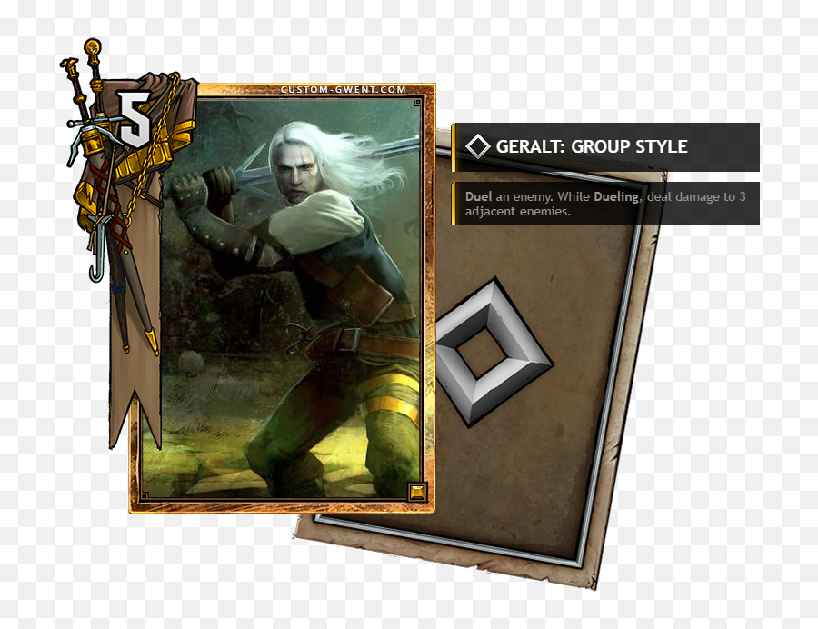 Card - Witcher 2 Png,Geralt Png