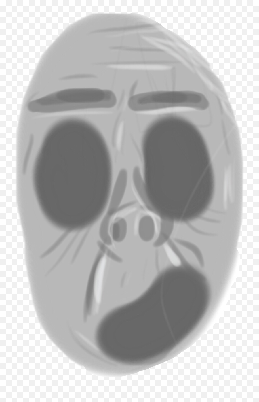 Creepy Face Mask Sticker By Harleen The Bean - Skull Png,Creepy Face Png