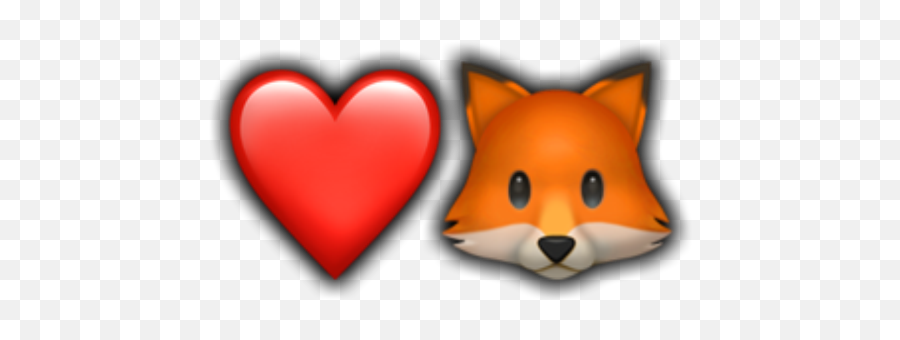 2 Character Emoji Red Heart Fox Xn - Qei7320nws Heart Png,Red Heart Emoji Png