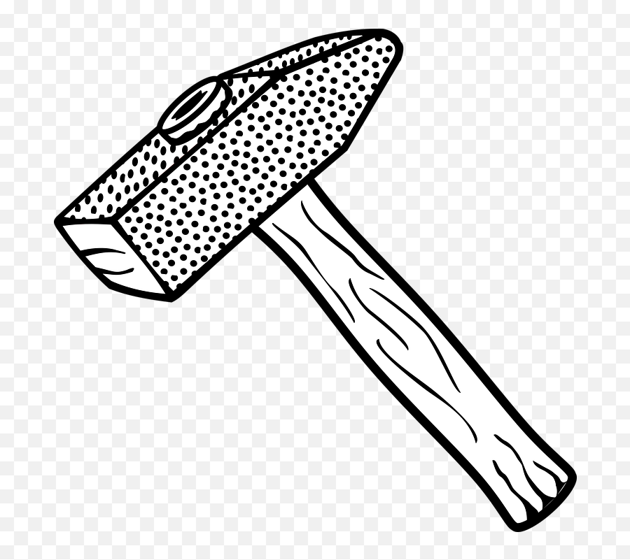 Hammer Tool Construction - Hammer Line Drawing Png,Hammer Clipart Png