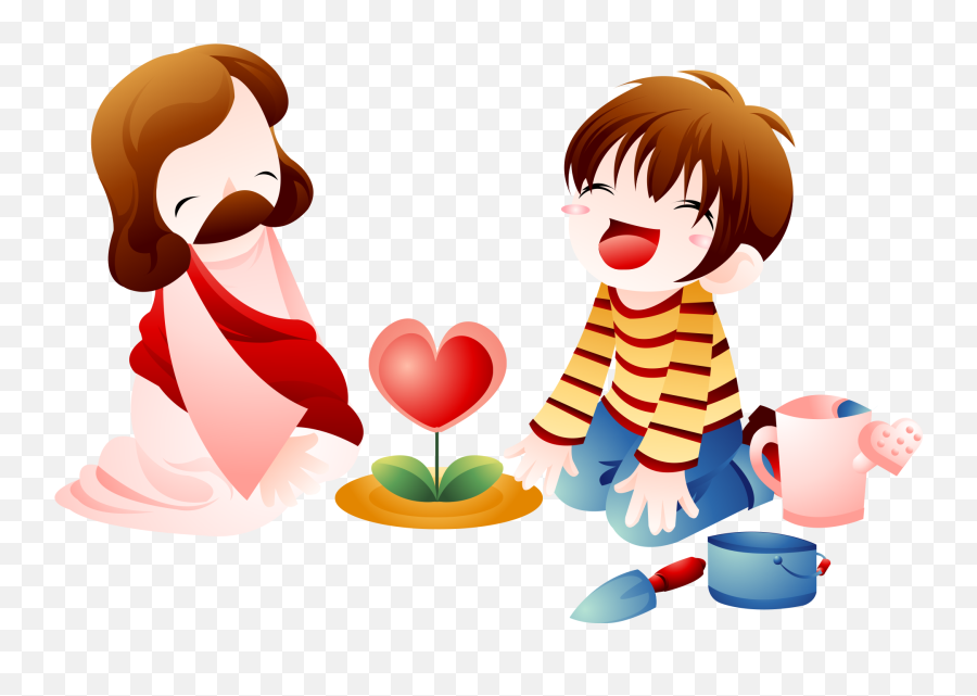 Boy Clipart Transparent Baby Jesus - Character Jesus Cartoon Png,Boy Clipart Transparent