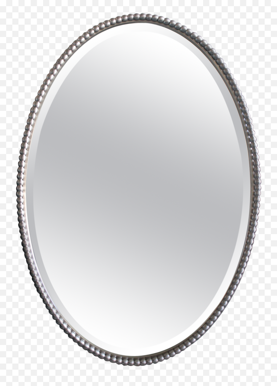 Silver Mirror Oval - Circle Png,Mirror Transparent Background