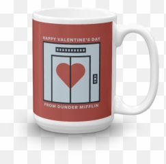 The Office Dunder Mifflin Valentines - Coffee Cup Png,Dunder Mifflin Logo Png