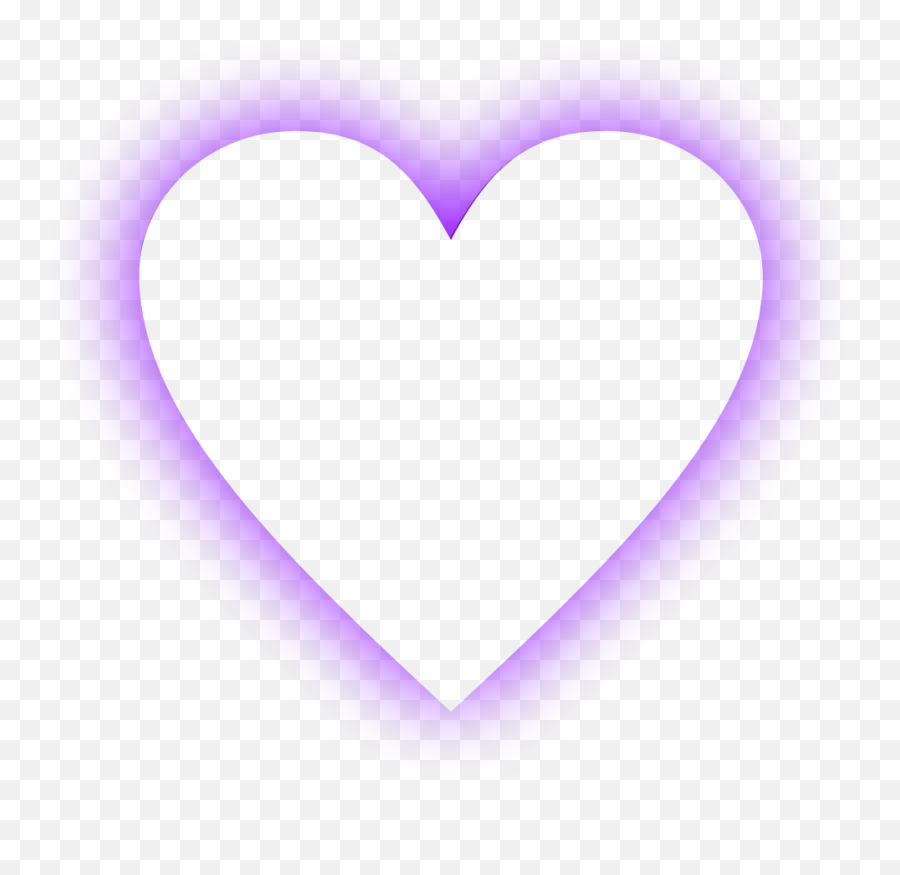 Purple Heart Border Love Neon Sticker By U200eu200eu200eu200e - Girly Png,Purple Heart Png