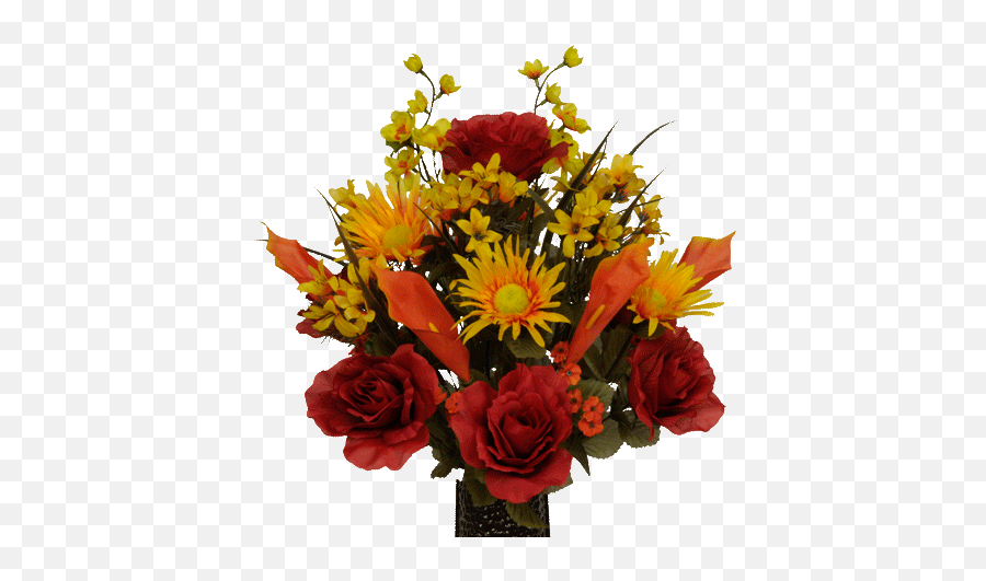 Burgundy Rose And Orange Calla Lily Mix Png