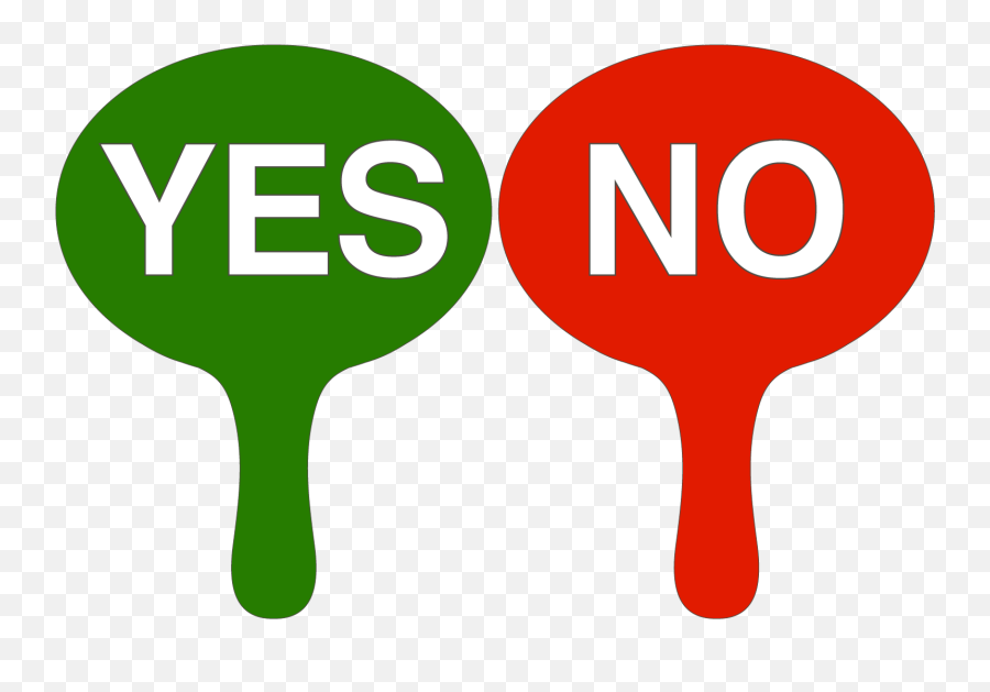 True False Yes No Voting Paddles - Yes No Voting Paddles Png,Vote Transparent Background