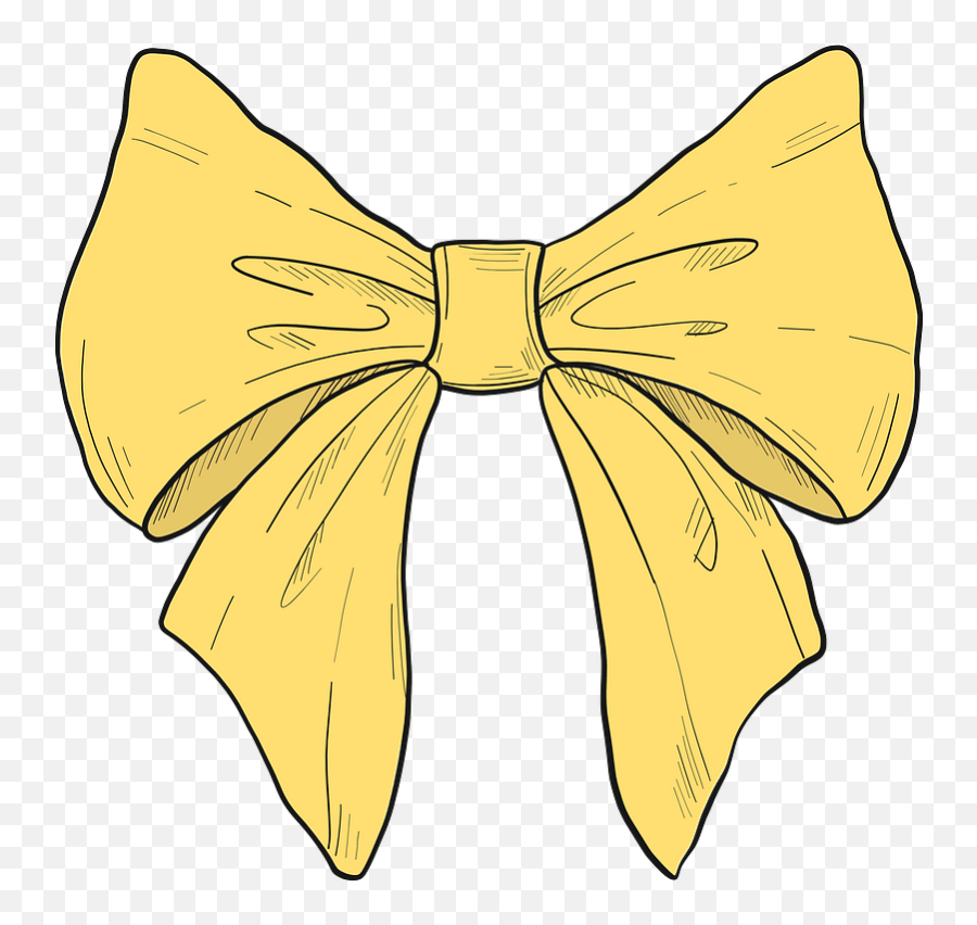 Yellow Bow Clipart Free Download Transparent Png Creazilla - Bow,Bow Clipart Png