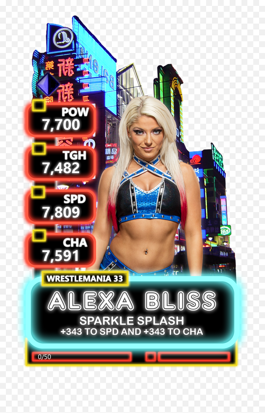 Alexa Bliss Custom Supercard - Wwe Supercard Alexa Bliss Png,Alexa Bliss Png