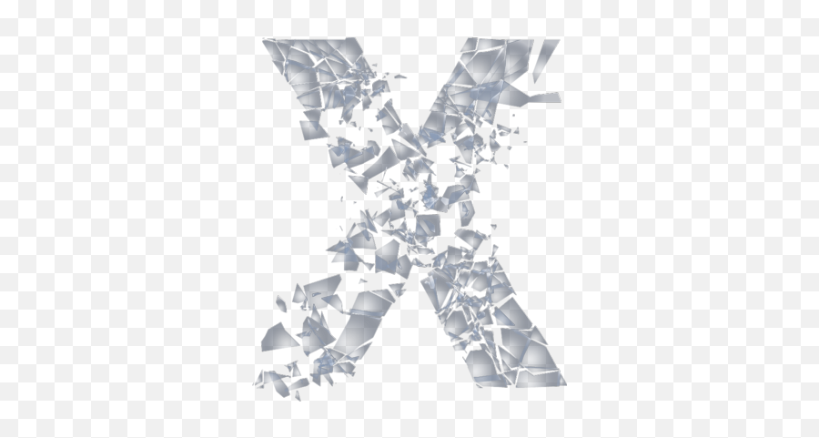 Download Hd Shattered Glass Texture Png Free A Broken - Broken Letter X,Shattered Glass Png