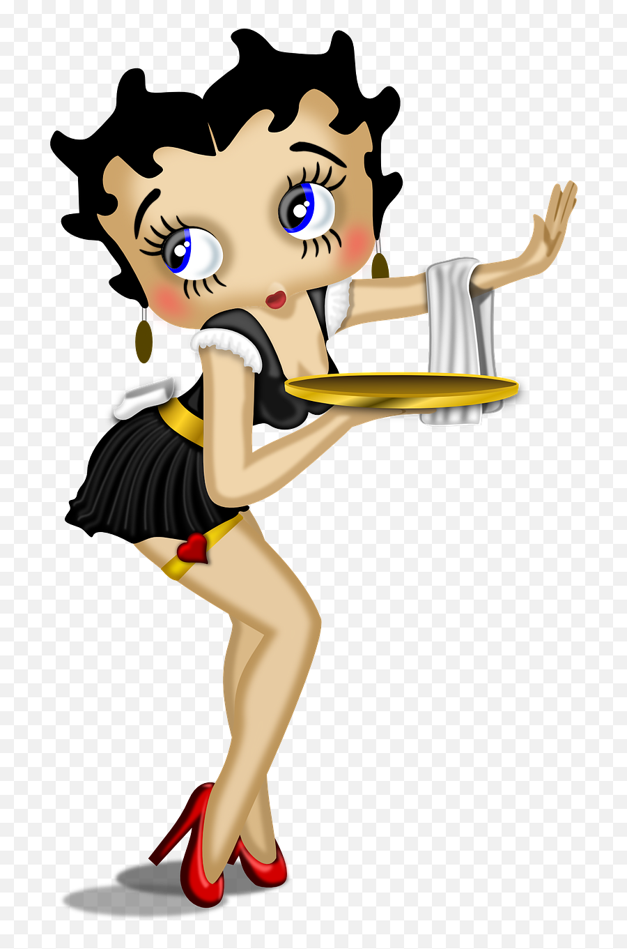 Waitress Sexy Cartoon - Free Vector Graphic On Pixabay Betty Boop Pie Png,Waitress Png