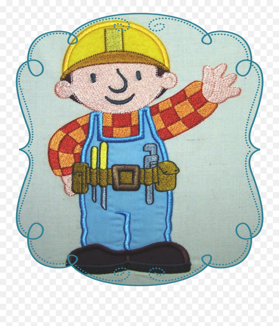 Bob The Builder Applique Machine Embroidery Design - Bob The Builder Embroidery Design Png,Bob The Builder Transparent