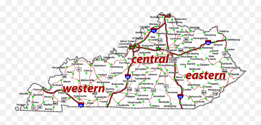 Map Of Kentucky State Parks Png Image - Western Kentucky University On A Map,Kentucky Png