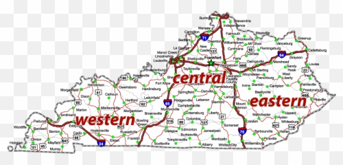 Map Of Kentucky State Parks Png Image - Western Kentucky University On A Map,Kentucky Png