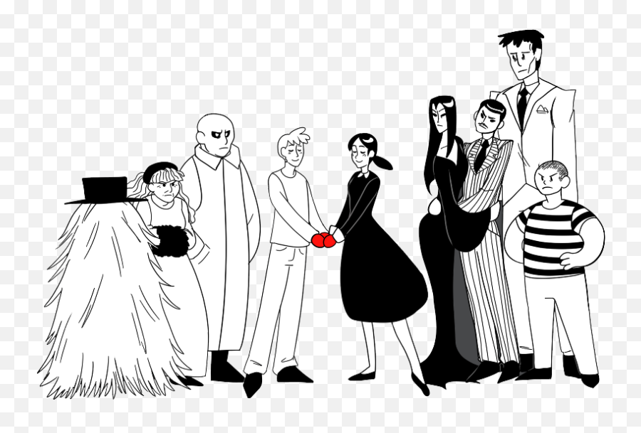 The Addams Family Musical - Addams Family Drawings Transparent Png,Addams Family Musical Logo