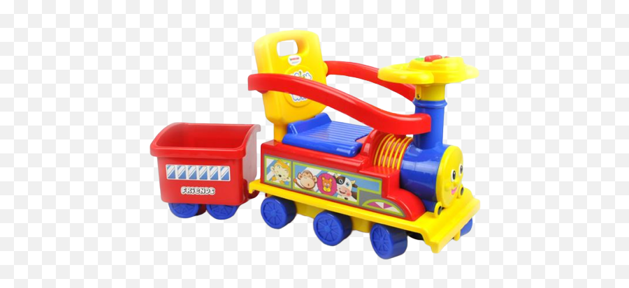 Toddler Kids Choo Ride - On Train Toy With Trailer Red Push Pull Toy Png,Baby Toys Png