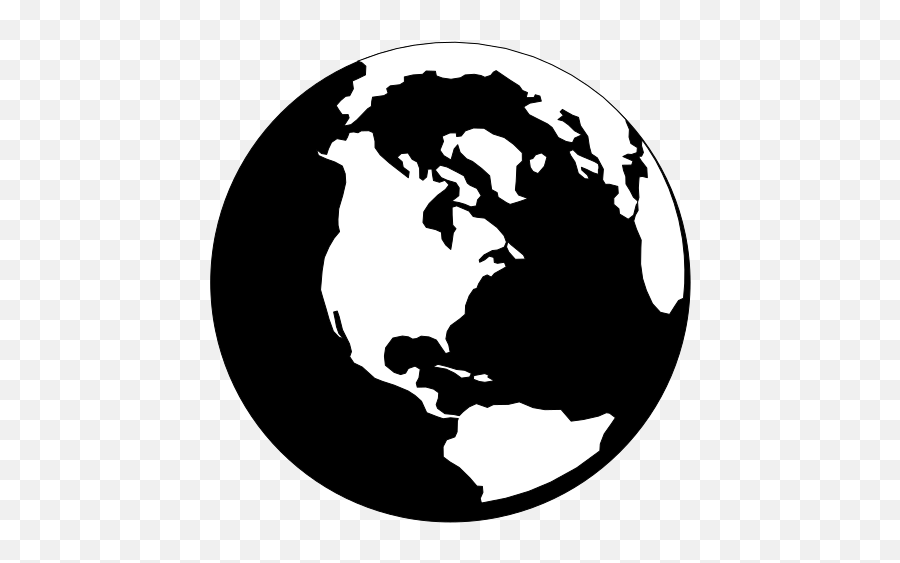 Earth Png Svg Clip Art For Web - Download Clip Art Png Black And White Globe Png,Globe Png Black And White