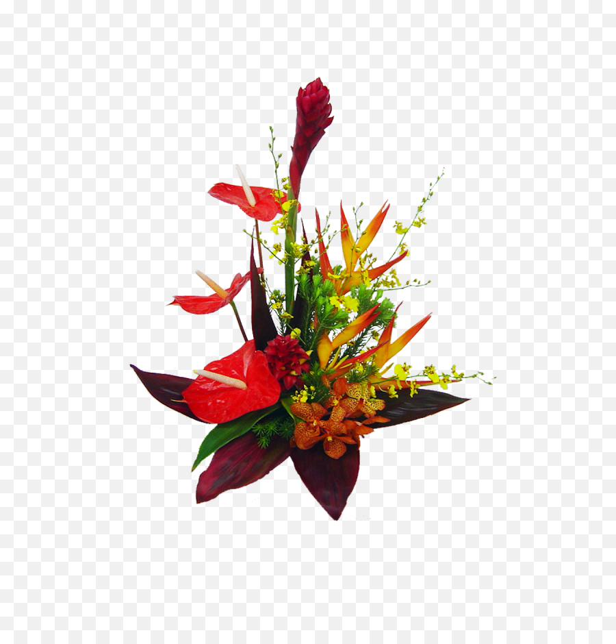 Tropical Island Flowers Png - Tropical Flower Bouquet Png Real Tropical Flowers Png,Flowers Bouquet Png