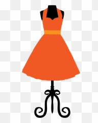 Medium Image - 1950s Dress Clip Art png