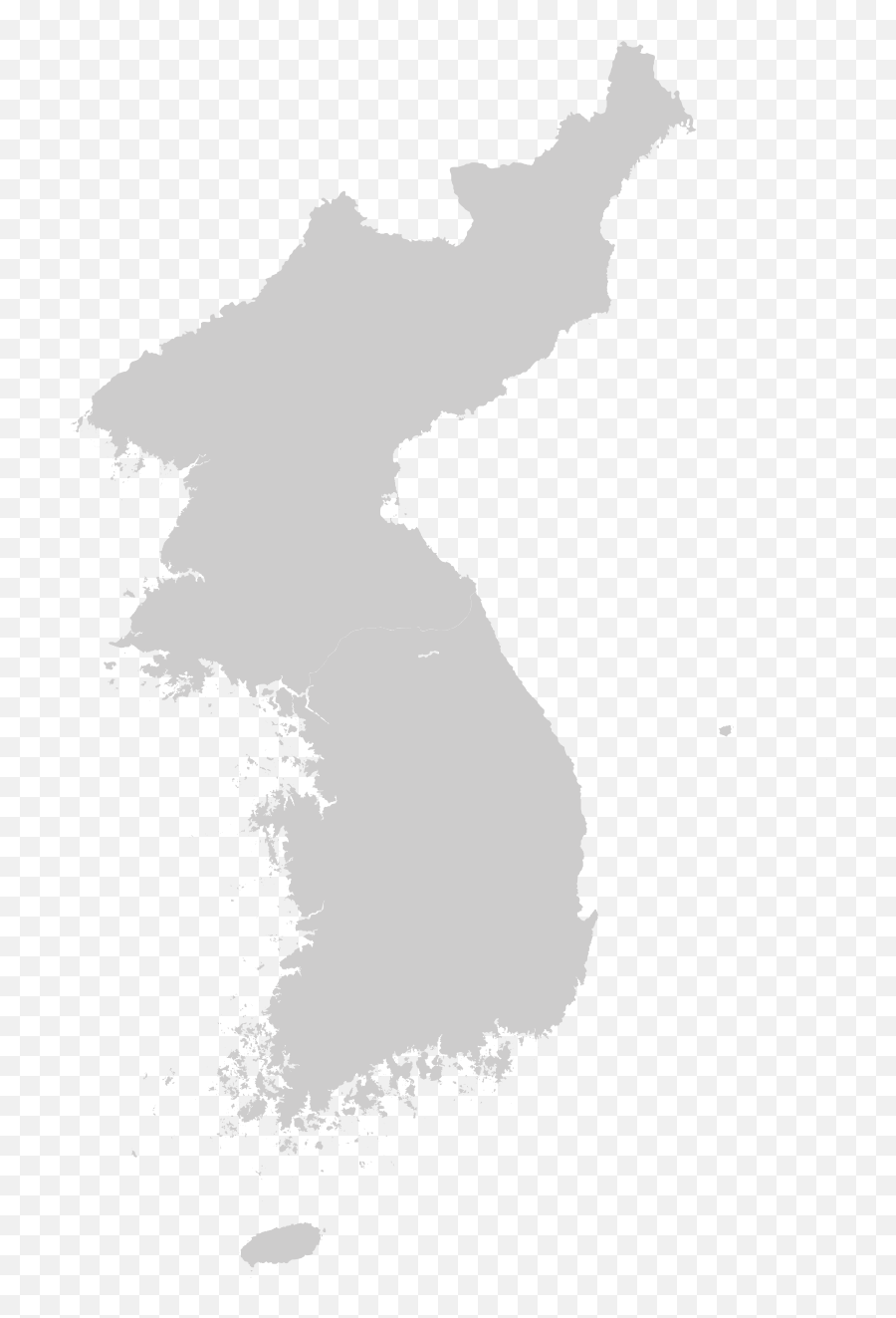 Filemap Of Korea Blanksvg - Wikimedia Commons Korean Peninsula Vector Png,Korean Icon