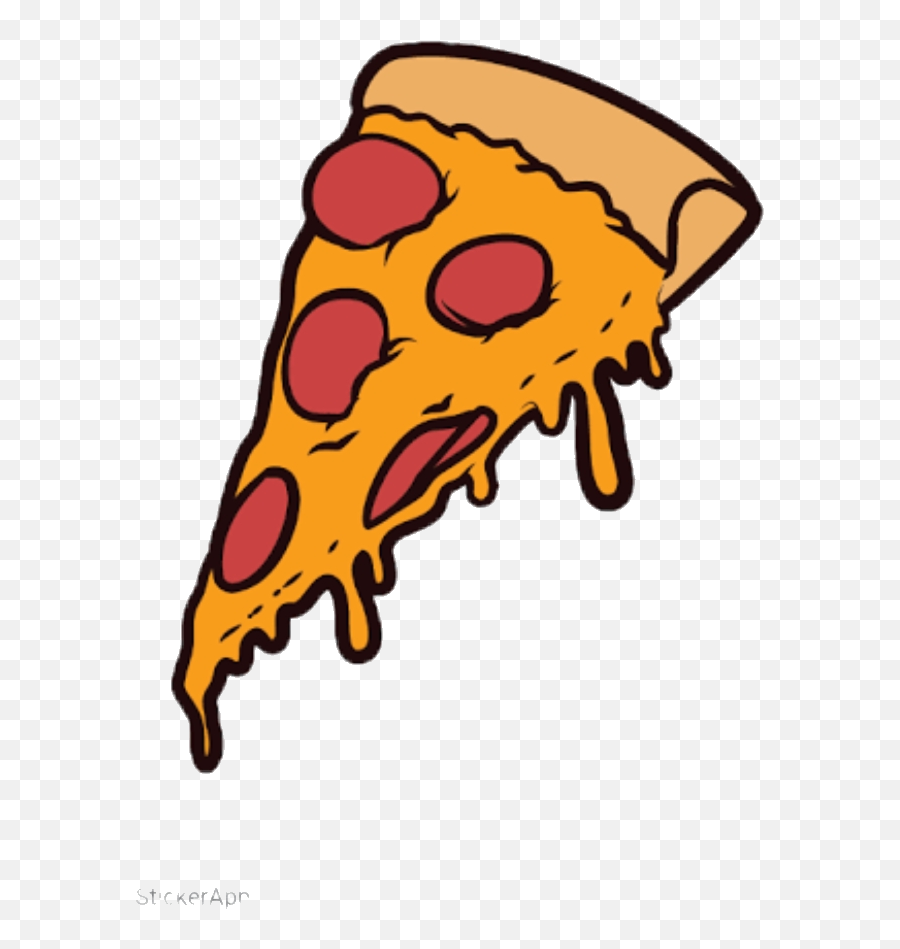 Pizza Tumblr Stickers Clipart - Pizza Png Cartoon,Tumblr Transparent Png