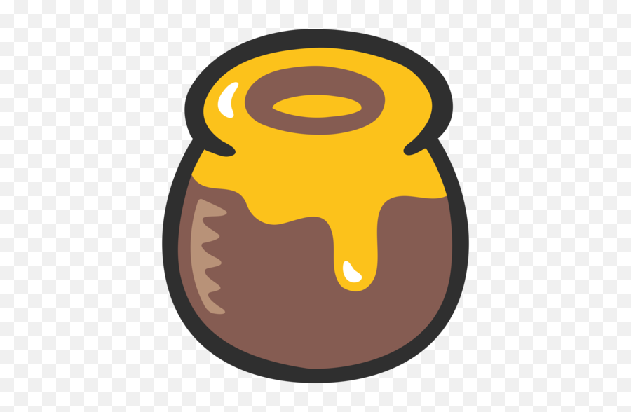 Honey Pot Emoji - Cartoon Honey Jar Png,Honey Jar Png - free ...