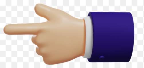 Premium Click Hand Gesture 3d Illustration Download In Png - Pointing Symbol Png