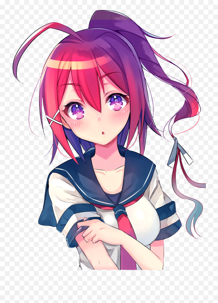 Chroma Key Anime Girl By Uni - Transparent Png Anime Girl,Anime Smile Png