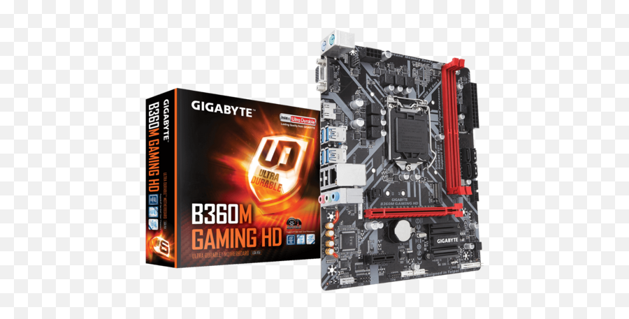 B360m Gaming Hd Rev 10 Key Features Motherboard - Gigabyte B360m Gaming Hd Png,Icon Rst Chameleon Shield