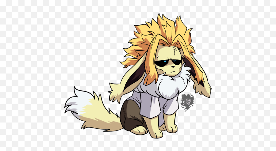 I Wanted To Draw An Eevee - My Hero Academia Eevee Png,All Might Png